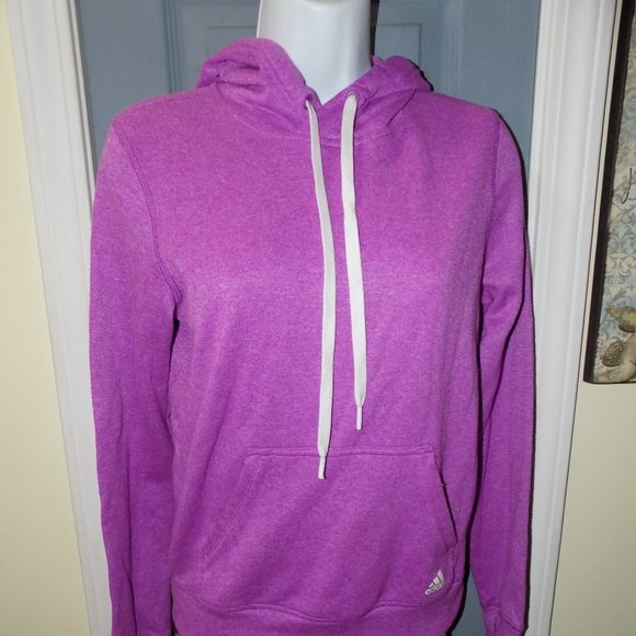 adidas Tops - Adidas Climawarm Purple Hooded Sweatshirt Size XS Women's EUC